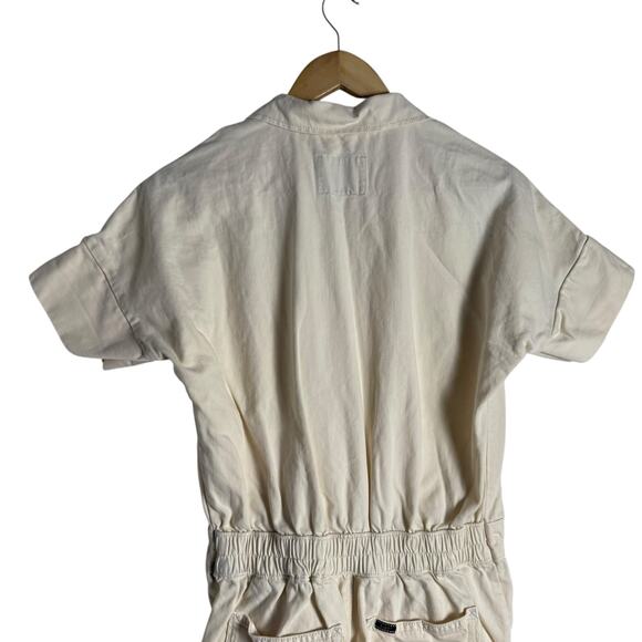 Lee Short Union-Alls Cream Utility Denim Romper Size Small - Picture 12 of 16